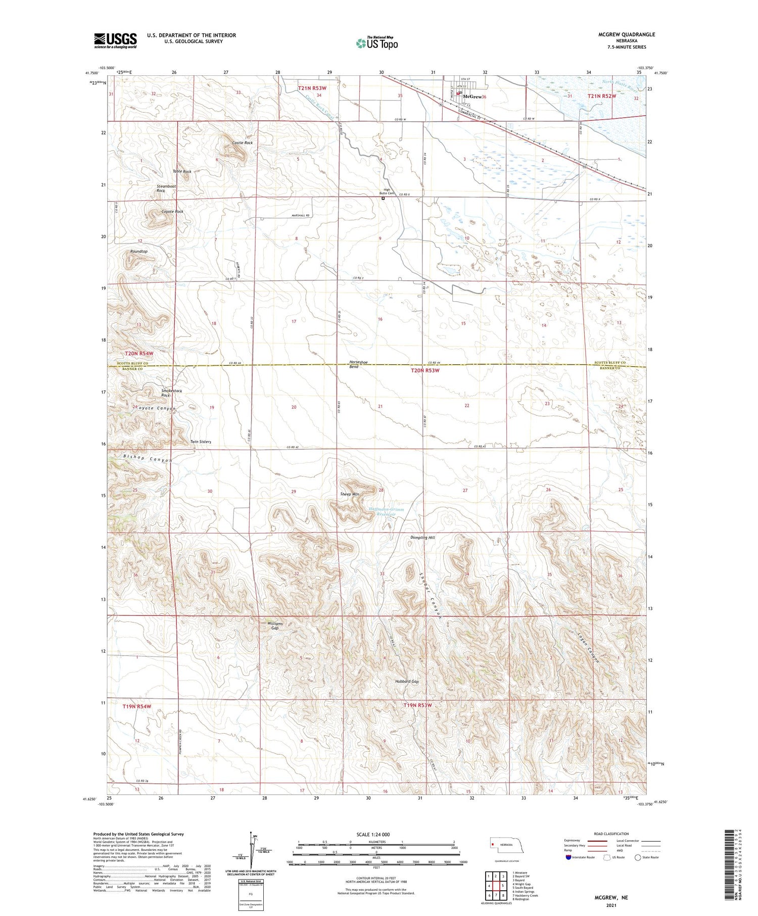 McGrew Nebraska US Topo Map Image