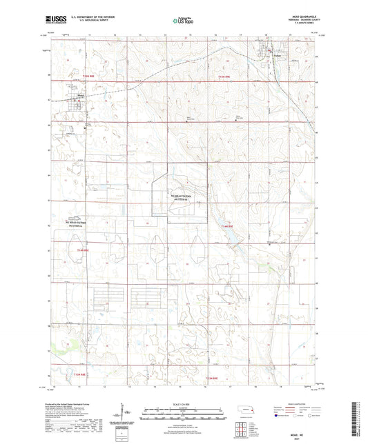Mead Nebraska US Topo Map Image