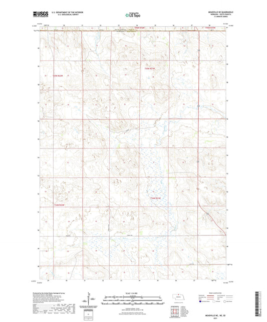 Meadville NE Nebraska US Topo Map Image