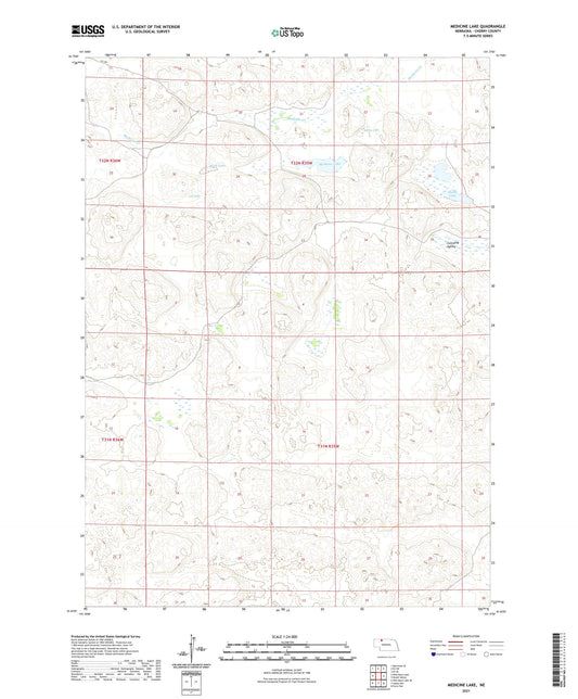 Medicine Lake Nebraska US Topo Map Image