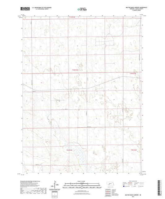 Melton Ranch Airport Nebraska US Topo Map Image
