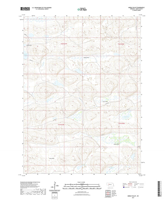 Middle Valley Nebraska US Topo Map Image
