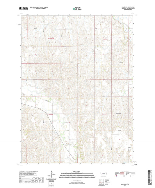 Miller NE Nebraska US Topo Map Image