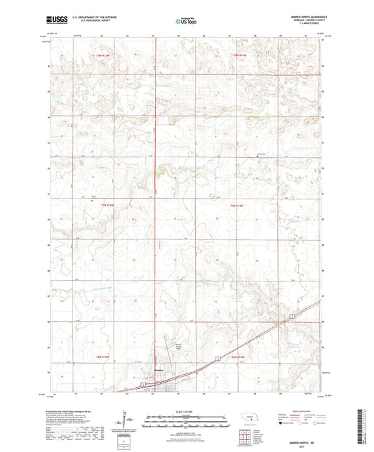 Minden North Nebraska US Topo Map Image