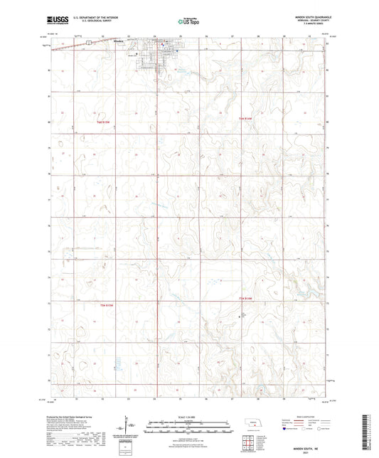 Minden South Nebraska US Topo Map Image