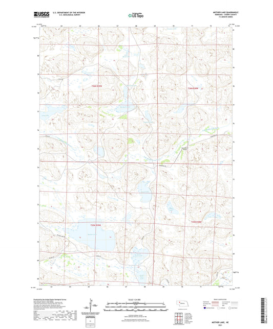 Mother Lake Nebraska US Topo Map Image
