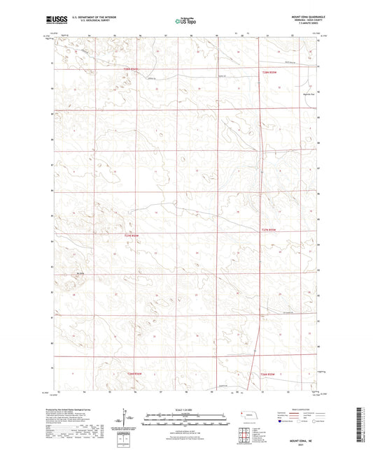 Mount Edna Nebraska US Topo Map Image