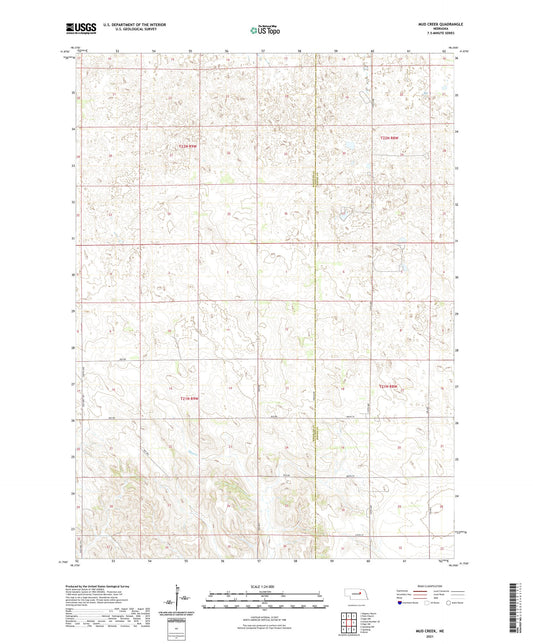 Mud Creek Nebraska US Topo Map Image