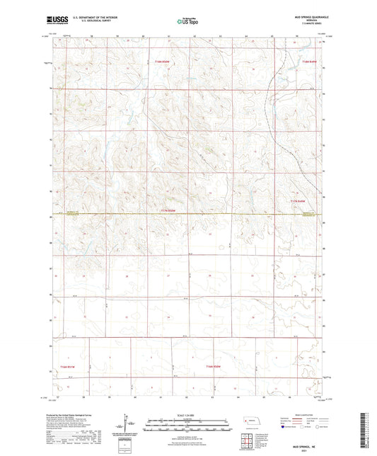 Mud Springs Nebraska US Topo Map Image