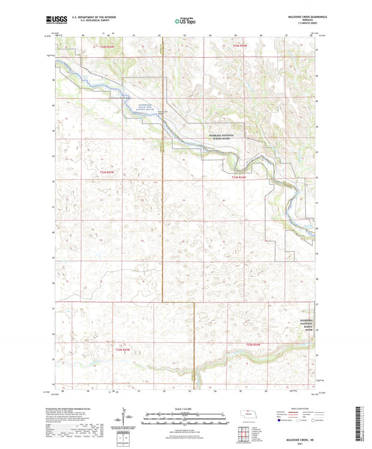 Muleshoe Creek Nebraska US Topo Map Image