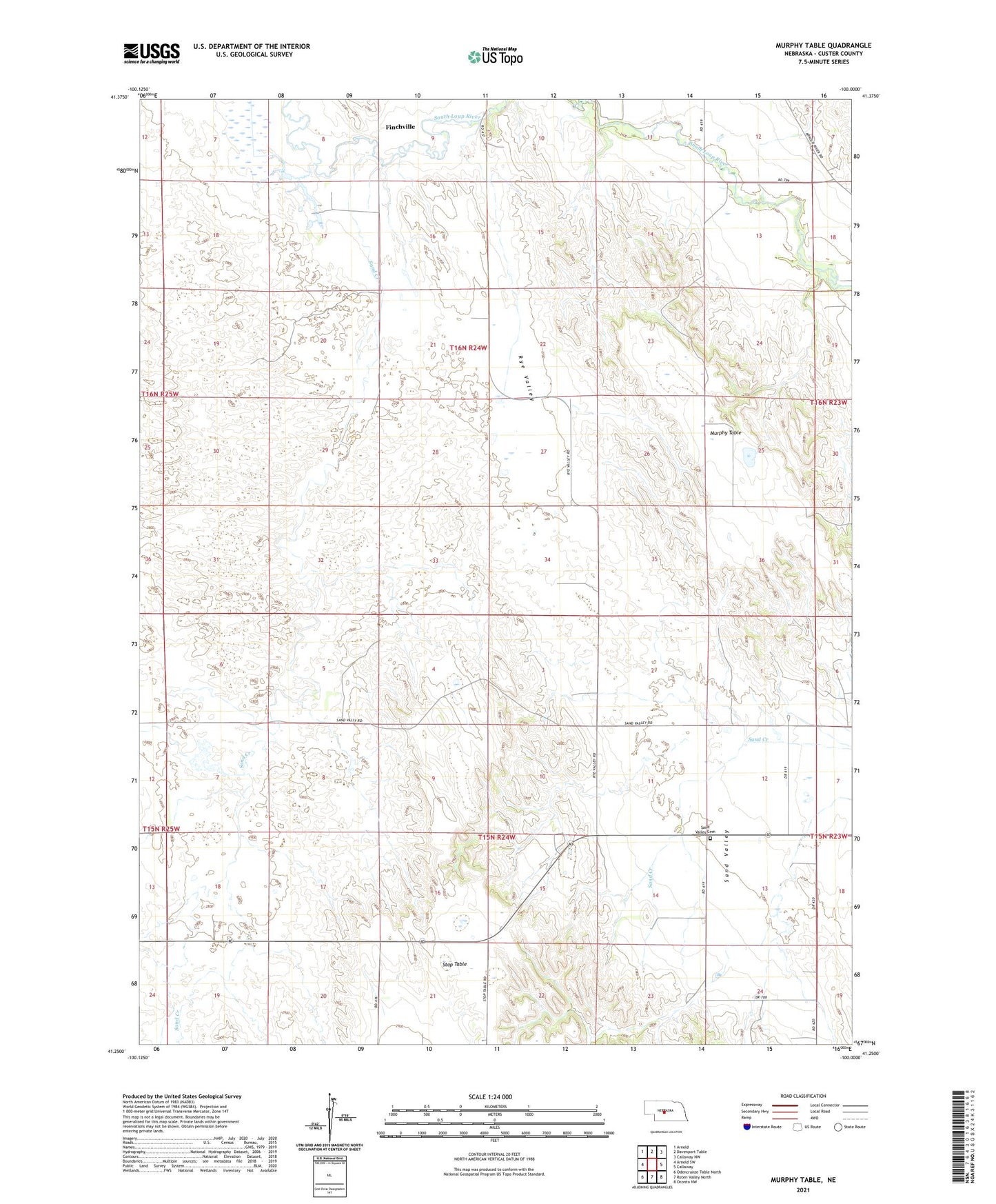 Murphy Table Nebraska US Topo Map Image