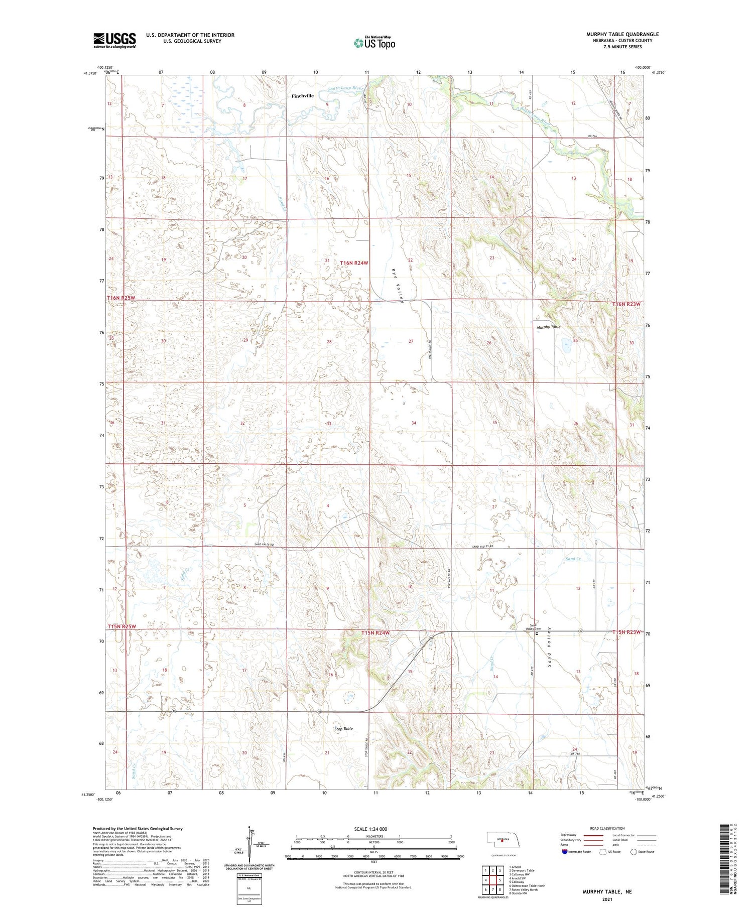 Murphy Table Nebraska US Topo Map Image