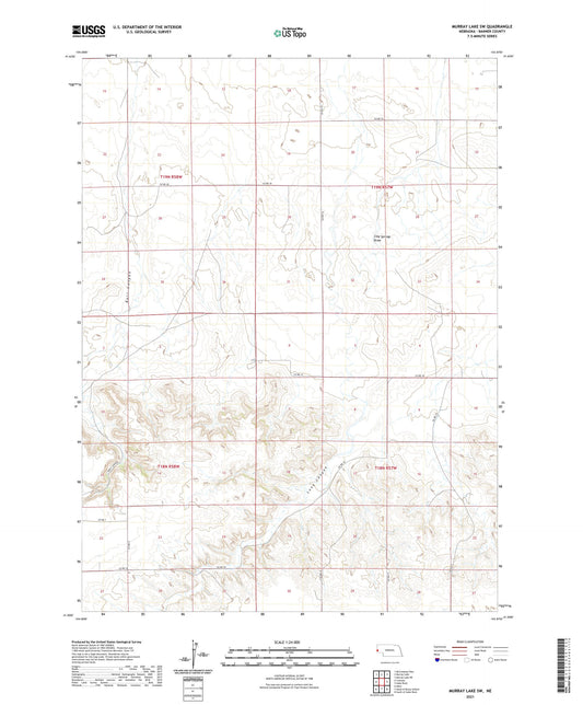 Murray Lake SW Nebraska US Topo Map Image