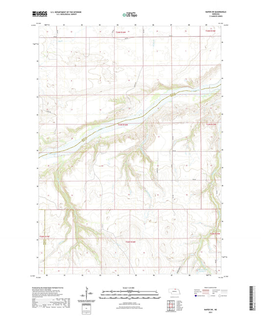 Naper SW Nebraska US Topo Map Image