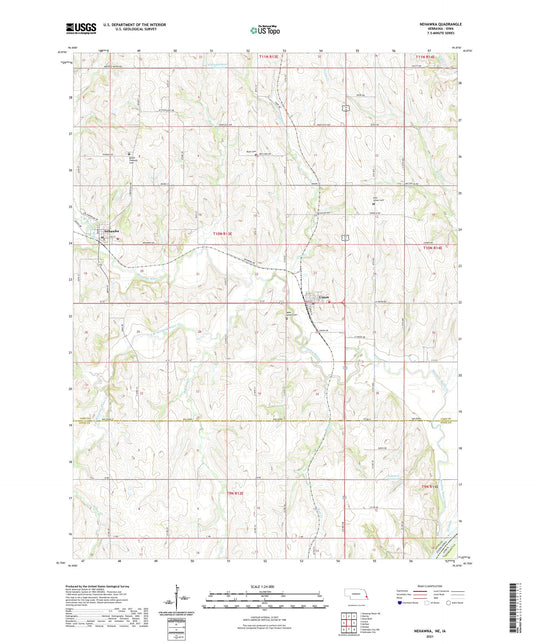 Nehawka Nebraska US Topo Map Image
