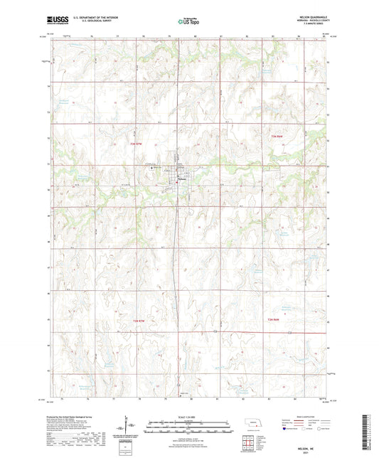 Nelson Nebraska US Topo Map Image