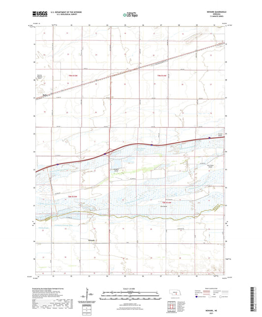 Newark Nebraska US Topo Map Image
