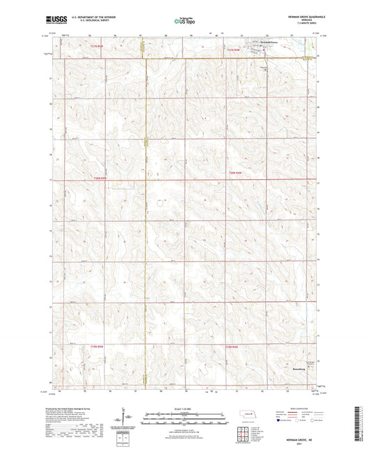 Newman Grove Nebraska US Topo Map Image