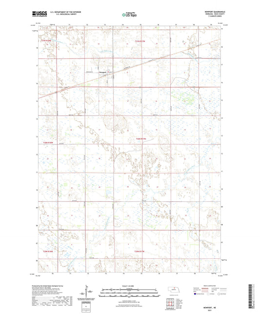 Newport Nebraska US Topo Map Image