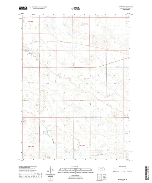 Newport SW Nebraska US Topo Map Image