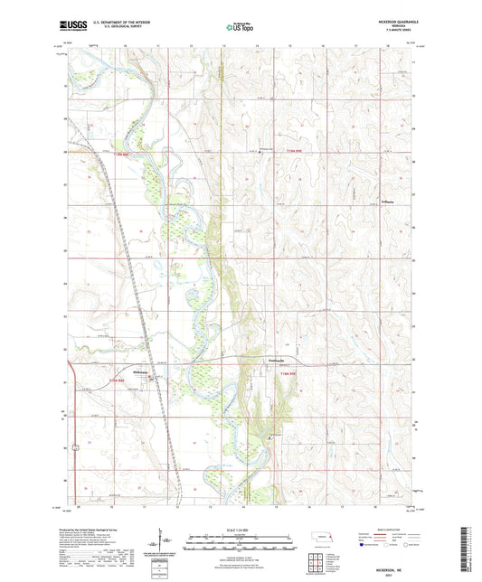 Nickerson Nebraska US Topo Map Image