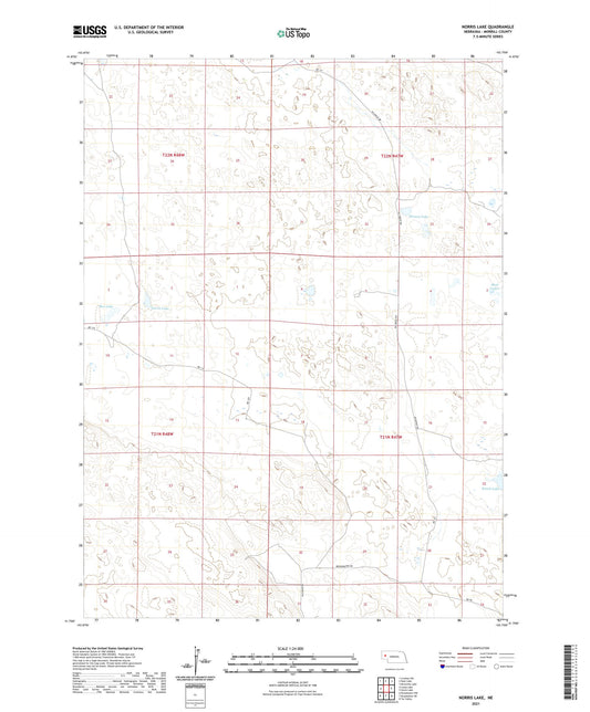 Norris Lake Nebraska US Topo Map Image