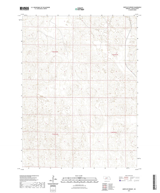North of Hershey Nebraska US Topo Map Image