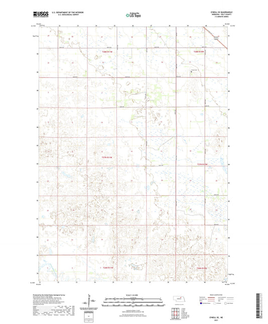O'Neill SE Nebraska US Topo Map Image