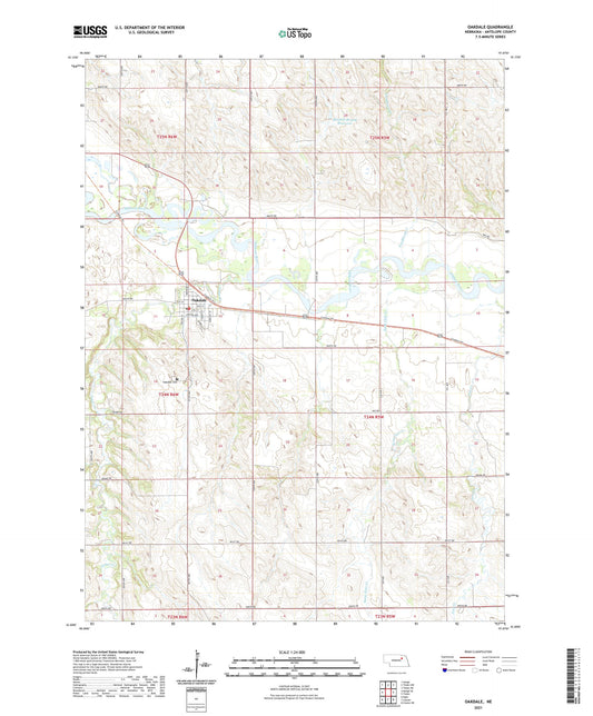 Oakdale Nebraska US Topo Map Image