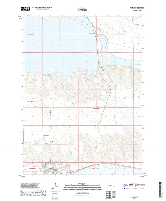 Ogallala Nebraska US Topo Map Image