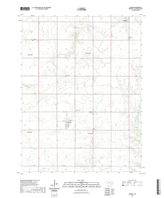 Ohiowa Nebraska US Topo Map Image