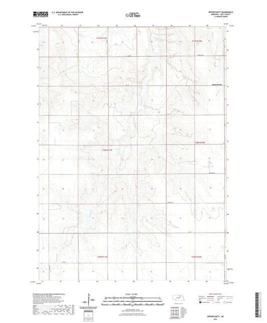 Opportunity Nebraska US Topo Map Image