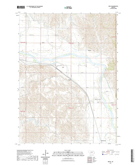 Ord SE Nebraska US Topo Map Image