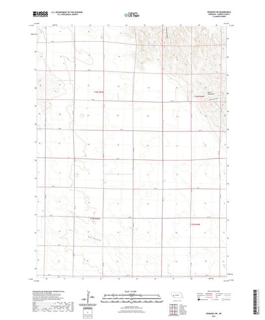 Oshkosh SW Nebraska US Topo Map Image