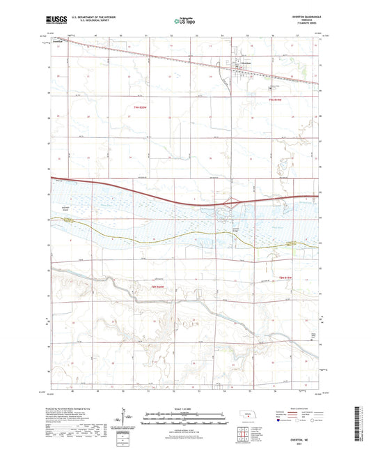 Overton Nebraska US Topo Map Image