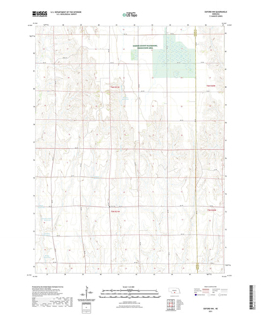 Oxford NW Nebraska US Topo Map Image