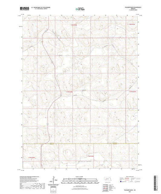 Packard Ranch Nebraska US Topo Map Image