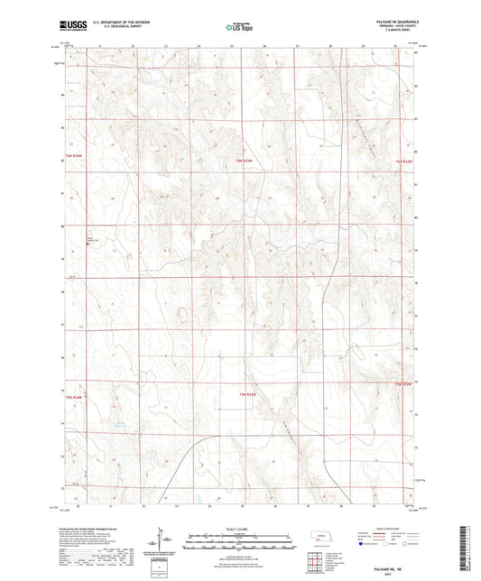 Palisade NE Nebraska US Topo Map Image