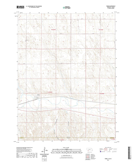 Parks Nebraska US Topo Map Image