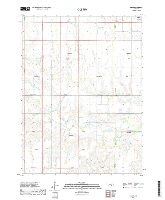 Pauline Nebraska US Topo Map Image