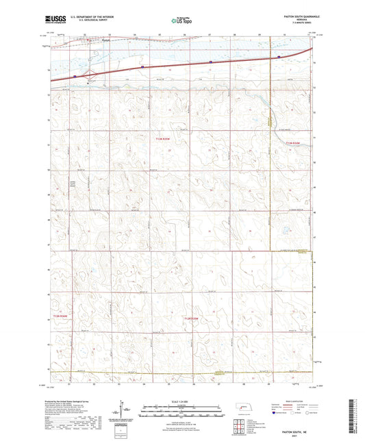 Paxton South Nebraska US Topo Map Image