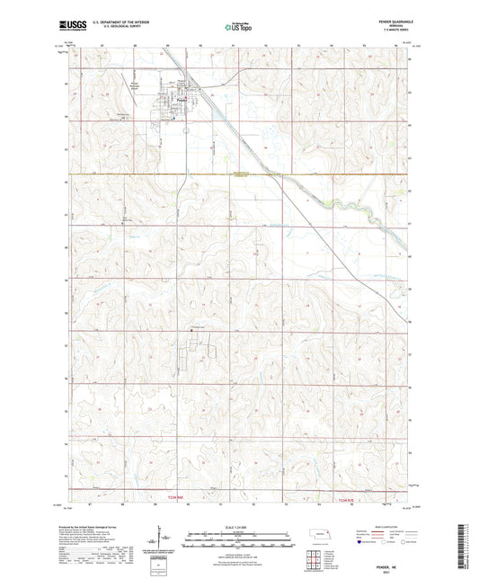 Pender Nebraska US Topo Map Image