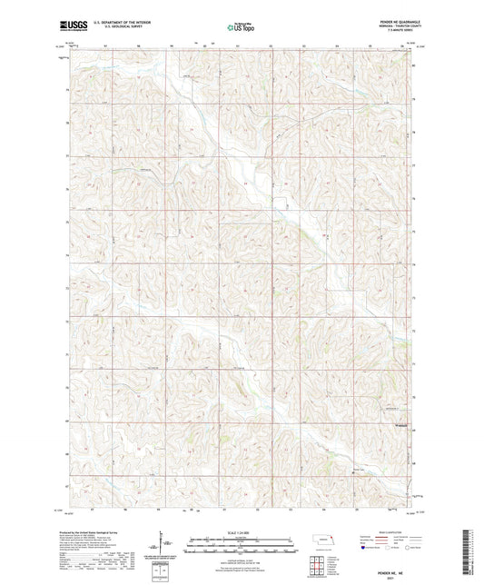 Pender NE Nebraska US Topo Map Image