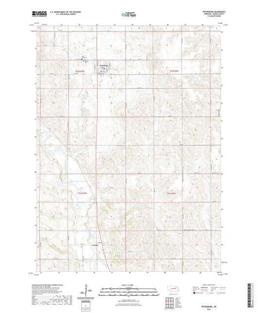 Petersburg Nebraska US Topo Map Image