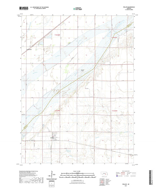 Phillips Nebraska US Topo Map Image