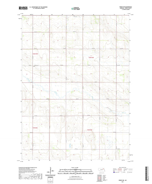 Pierce NW Nebraska US Topo Map Image
