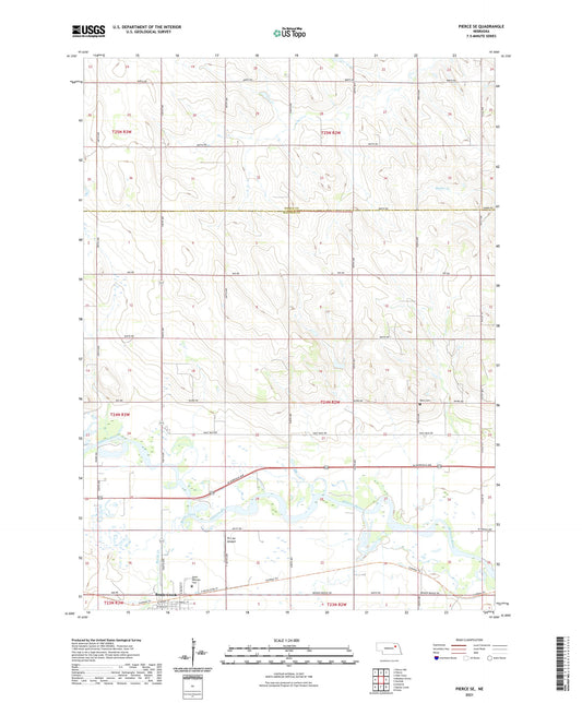 Pierce SE Nebraska US Topo Map Image