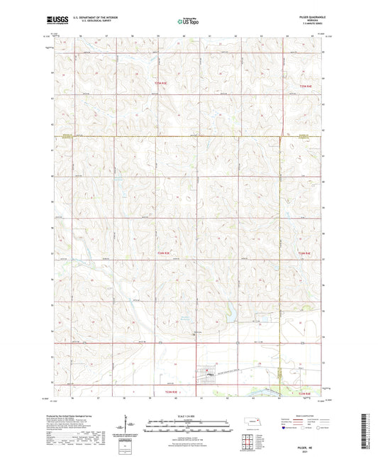 Pilger Nebraska US Topo Map Image