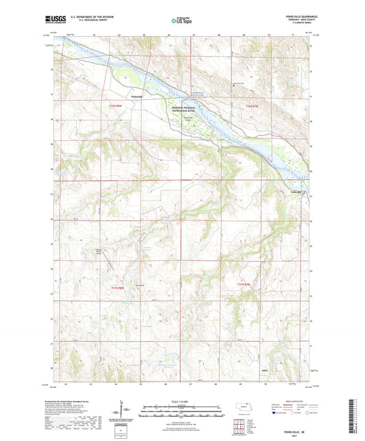 Pishelville Nebraska US Topo Map Image