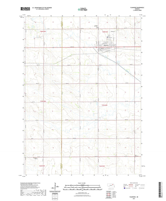 Plainview Nebraska US Topo Map Image